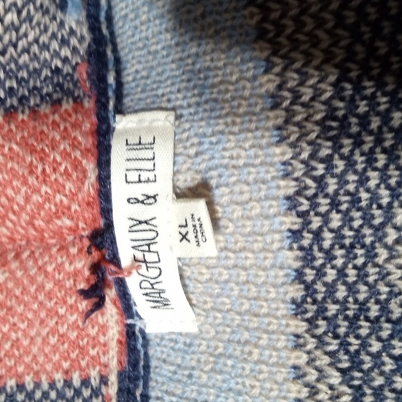 Marvelous Margeaux & Ellie fringed sweater, sz XL - Picture 6 of 13